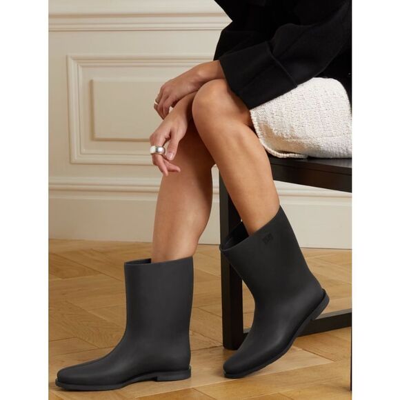 TOTEME The Rain Rubber Boots 9 Black - Picture 1 of 11